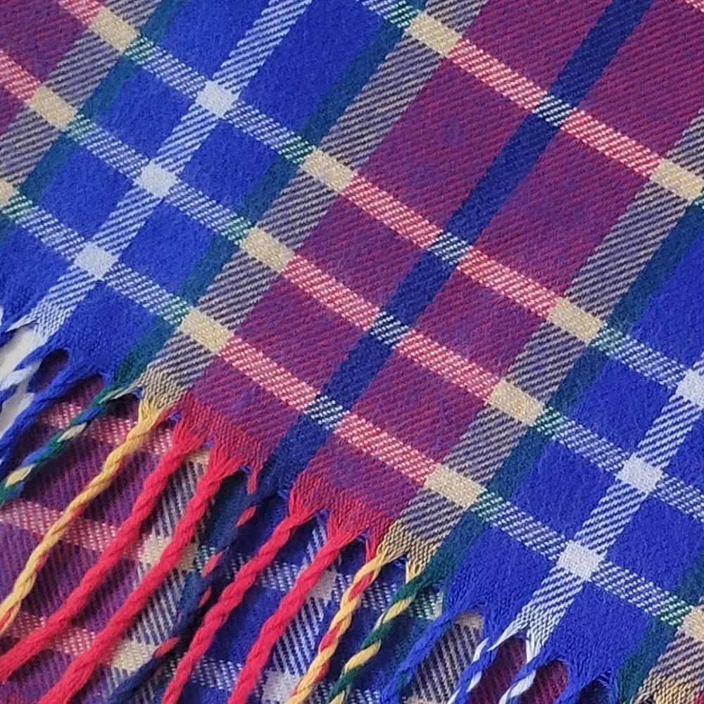 Super Cashmore Plaid Acrylic Tartan Oblong Scarf